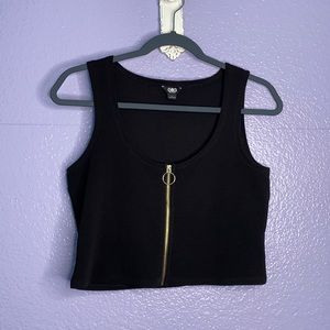 G by a guess zip crop top